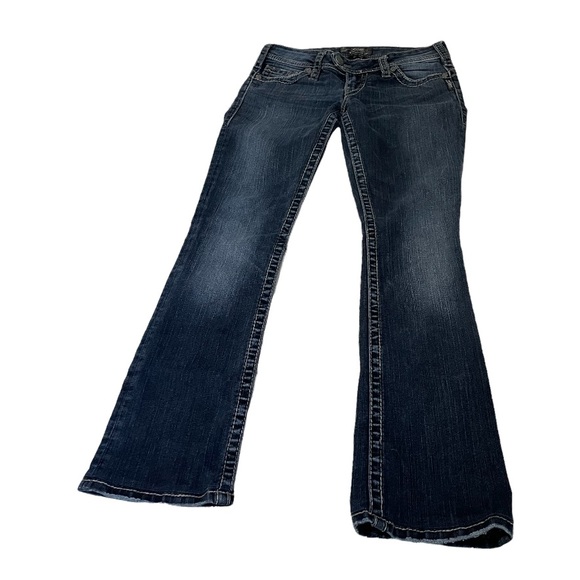Silver jeans Tuesday 16 1/2” denim W24/L35 bootcut flare blue neutral low rise
